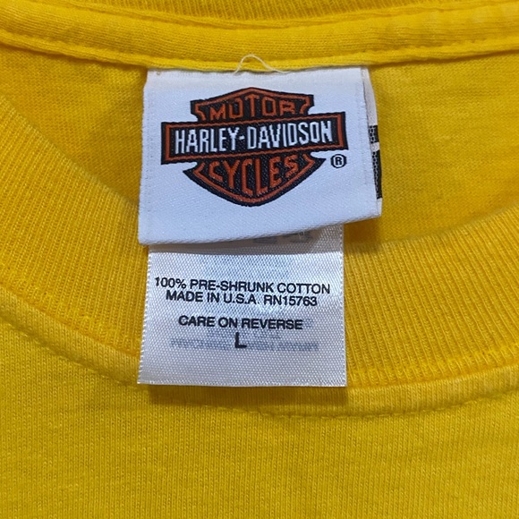 Harley Davidson Shirt Mens L Shiawassee Birch Run MI Eagle Stars Graphic Tee - Picture 5 of 5